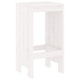 5 Piece Garden Bar Set White Solid Wood Pine 3157746