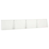 Retaining Wall 4 pcs 60 x 12 x 50 cm Steel White 3449087