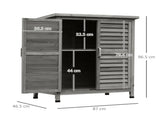 Garden Shed Wooden Garden Storage Shed 2 Door Unit Solid Fir Wood Garage Tool Organisation Cabinet, T3398P317758