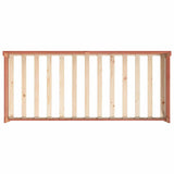 Day Bed with Headboard Wax Brown Solid Pine Wood 877048