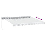 Retractable Awning Anthracite and white 3215797