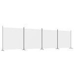 4-Panel Room Divider White 698x180 cm Fabric 350282