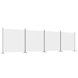 4-Panel Room Divider White 698x180 cm Fabric 350282