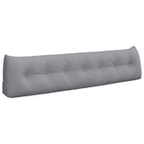 Back Pillow Light Grey 200 x 24 x 50 cm Fabric 42014586