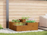 Garden Planter Rusty 80 x 80 x 48 cm Weathering steel 865847