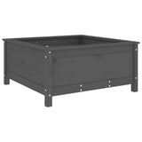Garden Planter Grey 82.5x82.5x39 cm Solid Wood Pine 825298