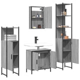 4 Piece Bathroom Furniture Set Grey Sonoma Engineered Wood 3214833