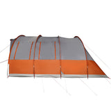 Camping Tent Tunnel 5-Person Grey and Orange Waterproof 4009424
