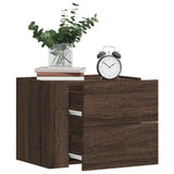 ZNTS Wall-mounted Bedside Cabinets 2 pcs Brown Oak 45x30x35 cm 848338