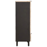 Highboard White Wash Finish 60 x 33 x 100 cm Solid Mango Wood 4017894