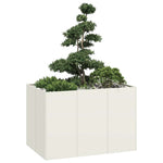 ZNTS Planter White 120x80x80 cm Steel 860788