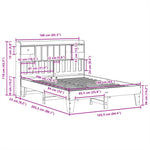 Bed Frame without Mattress 160x200 cm Solid Wood Pine 3308837