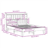 Bed Frame without Mattress 160x200 cm Solid Wood Pine 3308837