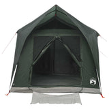 Tunnel Tent with Roof Army green 8-Person Polyester and Steel 42028660