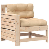 Garden Armrest Sofa with Cushion Solid Wood Pine 844913