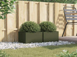 Planters 2 pcs Olive Green 32x30x29 cm Steel 841542