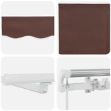Manual Retractable Awning with LED Brown 300x250 cm 3215374