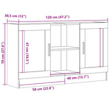 Sideboard Old Wood 120x30.5x70 cm Engineered Wood 856164