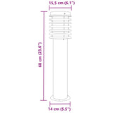 Outdoor Floor Lamp Silver 60 cm Stainless Steel 4006357