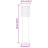 Outdoor Floor Lamp Black 60 cm Stainless Steel 4006361