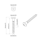 Screw 7792 pcs Silver 9.8 x 35 mm Iron 864480