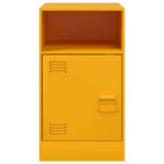 ZNTS Bedside Cabinets 2 pcs Mustard Yellow 34.5x39x62 cm Steel 841770