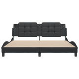 Bed Frame without Mattress "Zadar" Black 180x200 cm Super King Faux Leather 3208198