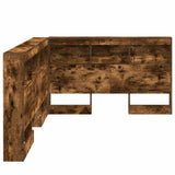 Storage Headboard with Shelf Smoked Oak 120 cm Engineered Wood 3335481