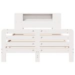 Bed Frame without Mattress White 120x190 cm Small Double Solid Wood Pine 3309894