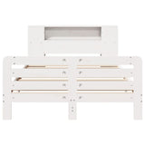 Bed Frame without Mattress White 120x190 cm Small Double Solid Wood Pine 3309894