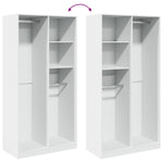 Wardrobe White 100x50x200 cm Engineered Wood 3307765