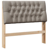 Upholstered Headboard Taupe 100 cm Solid Pine Wood 879357
