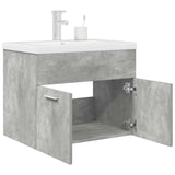 Bathroom Sink Cabinet with Built-in Basin and Faucet Concrete Grey 3324889