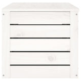 Storage Box White 109x36.5x33 cm Solid Wood Pine 823625