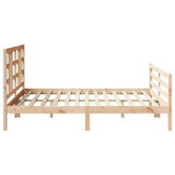 Bed Frame without Mattress 160x200 cm Solid Wood 3193931