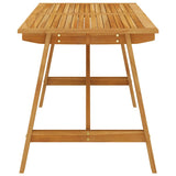 Dining Set Grey Solid Acacia wood, PE Rattan, Powder-Coated Steel 3068751