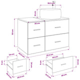 Bathroom Furniture Set 2 pcs Grey Sonoma Engineered Wood 3404005