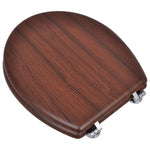 Toilet Seats with Lids 2 pcs MDF Brown 275909