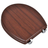 Toilet Seats with Lids 2 pcs MDF Brown 275909