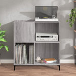 ZNTS Record Cabinet Grey Sonoma 84.5x38x89 cm Engineered Wood 832003