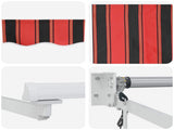 Electric Retractable Awning Orange, Brown and White 3.5 x 2.5 m 3419953