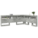 Storage Headboard Concrete Grey 160 cm Engineered Wood 3335504