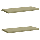 2-Piece Bench Cushions SOEST 2 pcs 100% Polyester Light Green 949315