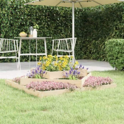 ZNTS Planter 112x112x27 cm Solid Wood Pine 823885