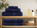 Premium Sauna Towels "SOLUND" 2 pcs Navy Blue 80x200 cm 600 gsm 137266