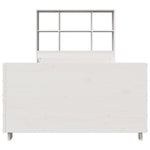 ZNTS Bookcase Bed without Mattress White 75x190 cm Small Single Solid Wood 3323831