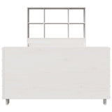 ZNTS Bookcase Bed without Mattress White 75x190 cm Small Single Solid Wood 3323831