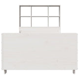 Bookcase Bed without Mattress White 90x200 cm Solid Wood 3323816