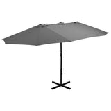 Garden Parasol Anthracite Polyester, Aluminium Extra Large 44869