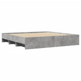 Bed Frame Concrete Grey Engineered wood King Storage Bed Frame 3295635